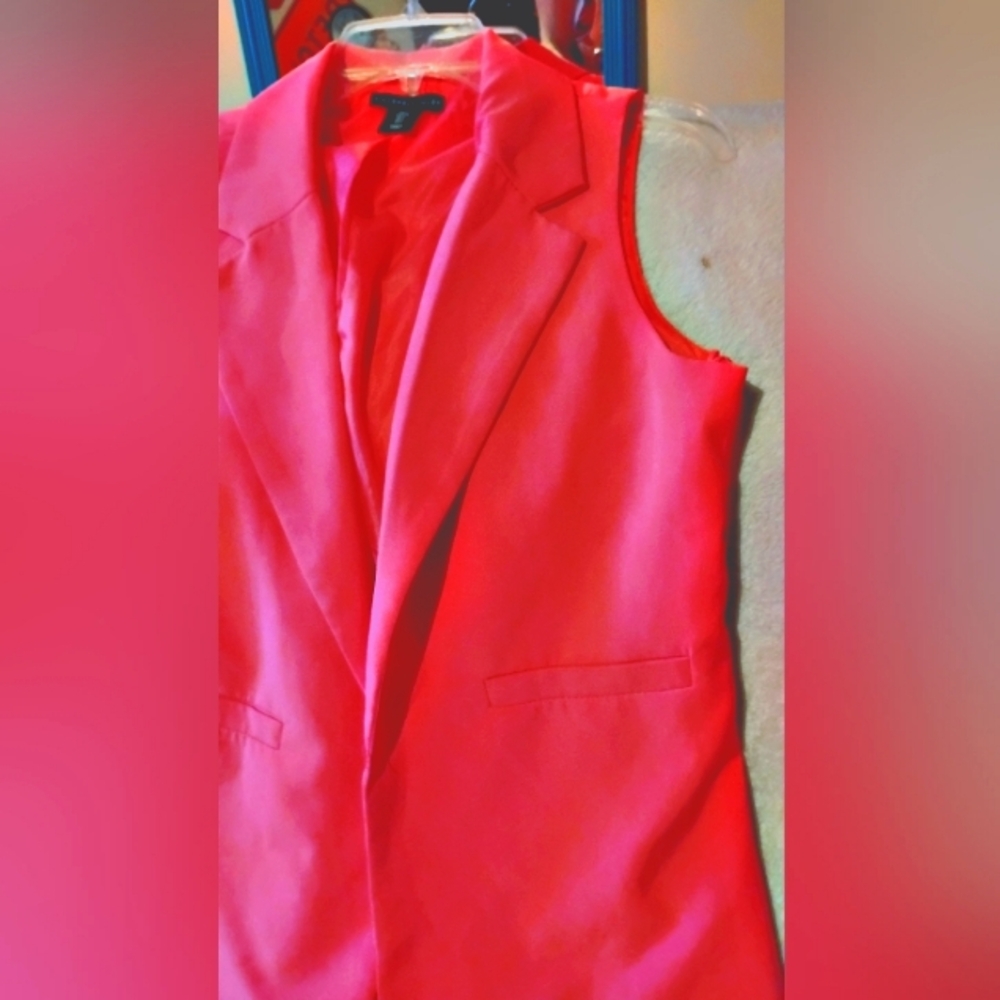 Sincerely Jules Sleeveless Pink Blazer